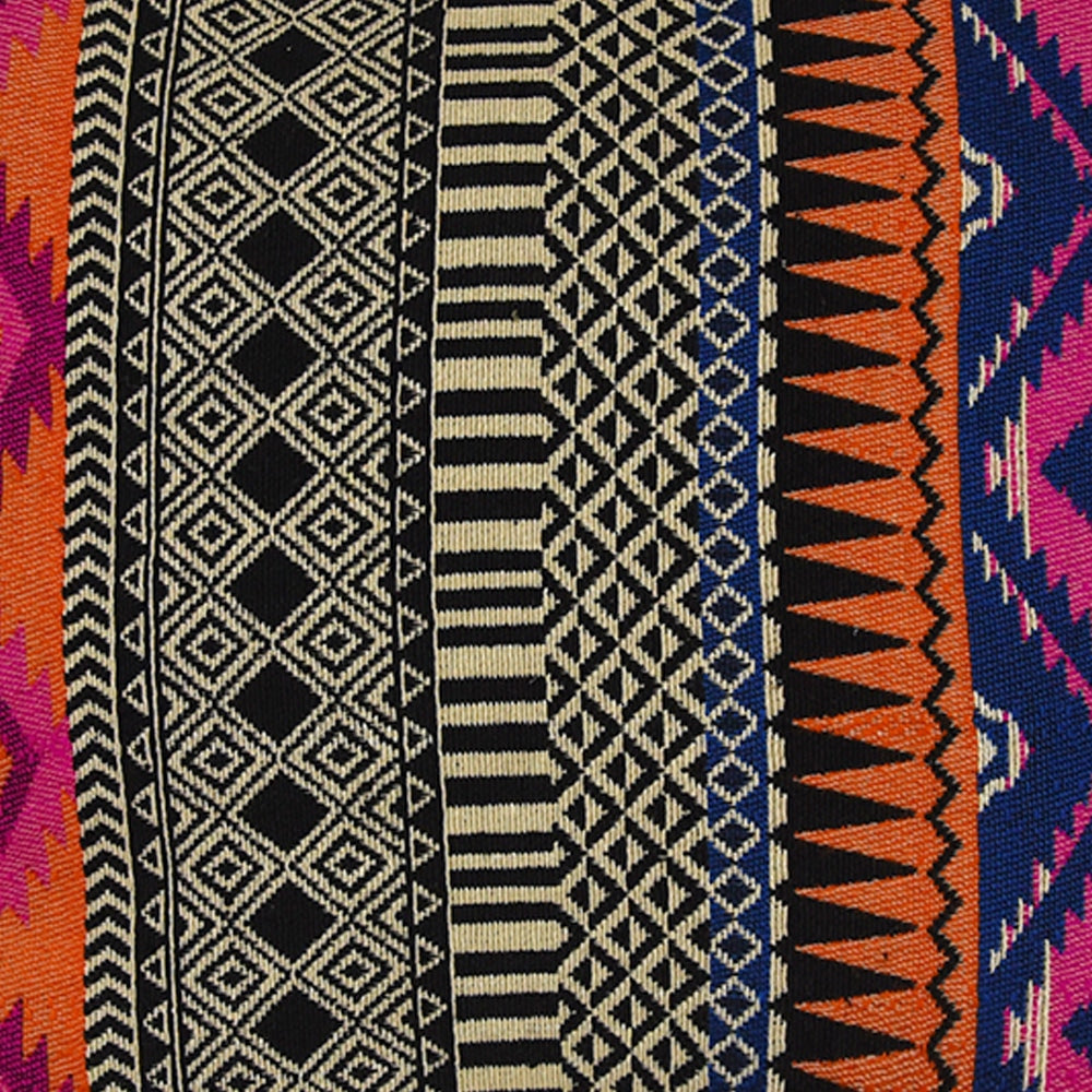Sadyaska Powerloom Aztec Decorative Hand Woven 16" X 16" Home Decor Chair Bed Car Sofa Patio Office Multi Colored Cushion Case with Zipper Closer Set of 2… 1 Pcs Cushion Cover