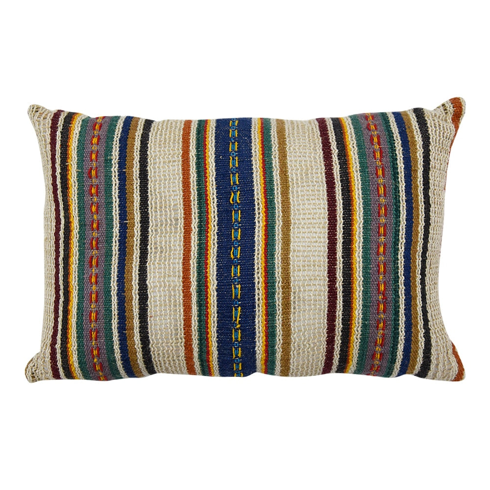 Sadyaska Hand Woven Stripe s 12x18 Designer Hand Weaving Pillow Cover… 1 Pcs Cushion Cover