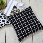 Sadyaska Black & White Checked Decorative (16"X16") Geometric Pattern Cotton Cushion Pillowcase… 1 Pcs Cushion Cover