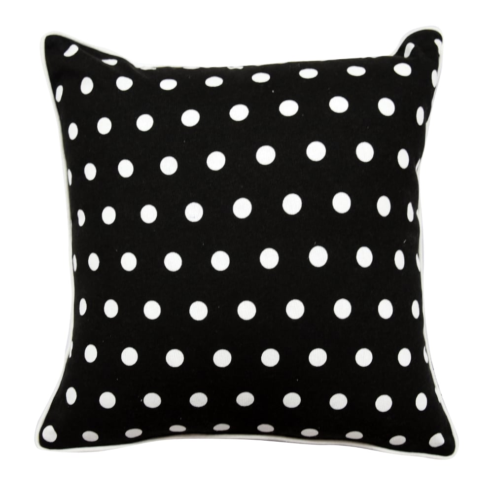 Sadyaska Black & White Polka Dot (16"X16") Geometric Cotton … 1 Pcs Cushion Cover