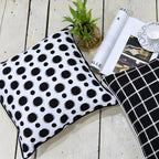 Sadyaska Black & White Screen Printed 16x16 Geometric Cotton … 1 Pcs Cushion Cover