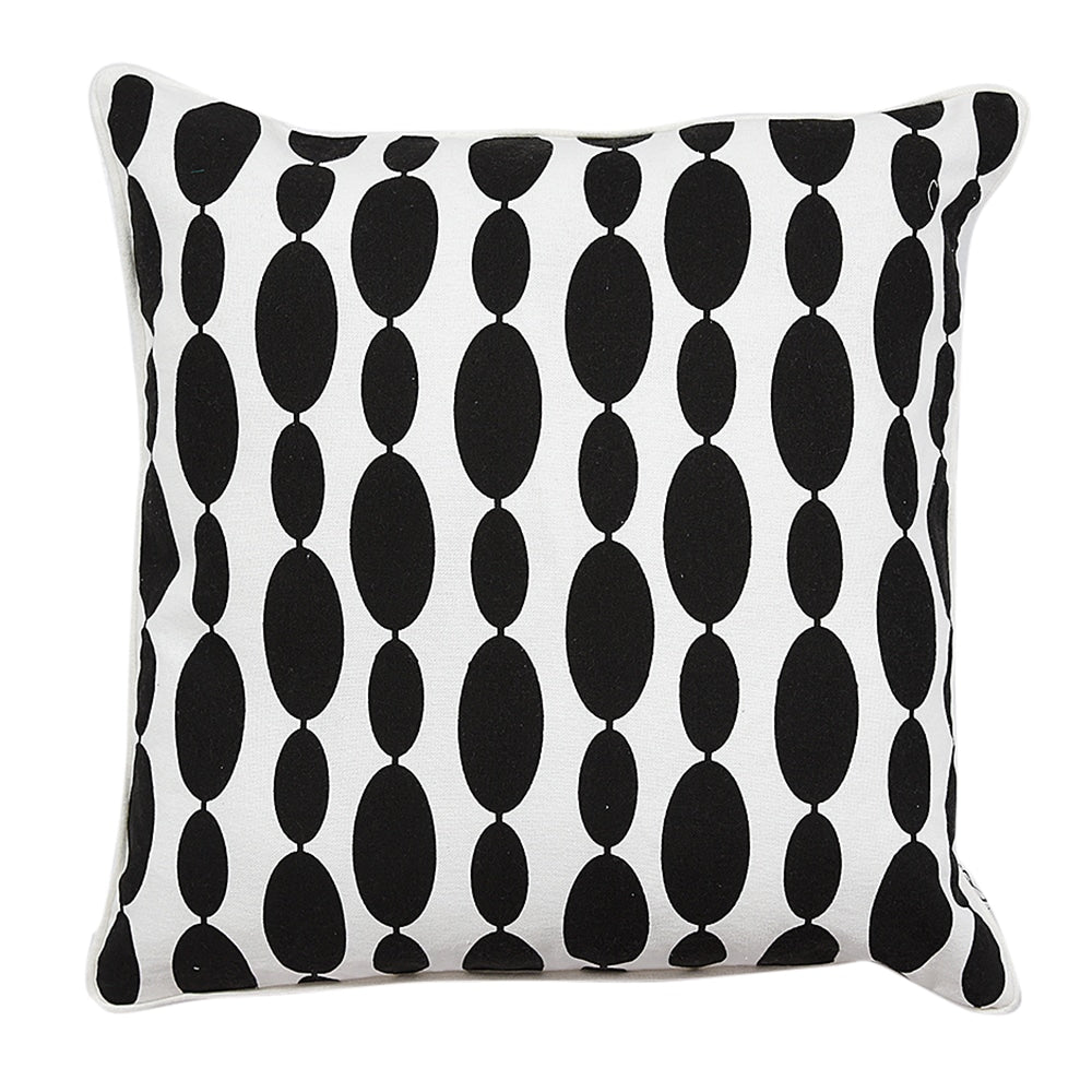 Sadyaska Black & White Geometric 16x16 Designer Cushion Cases for Drawing Room, Bedroom, Outdoor, Patio, Office… 1 Pcs Cushion Cover
