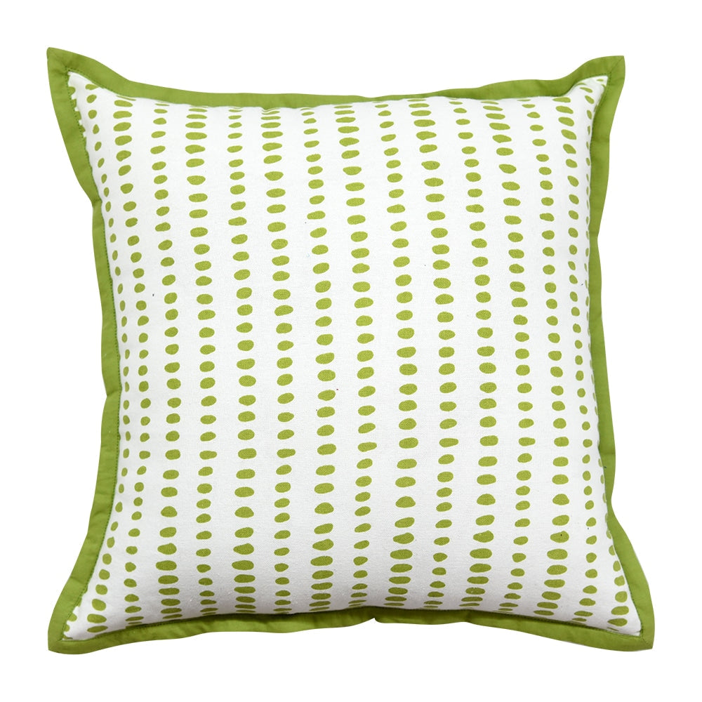 Sadyaska Splash Dotted Lime Green 16"X16" Geometric Pattern Cotton Cushion Pillow Case… 1 Pcs Cushion Cover