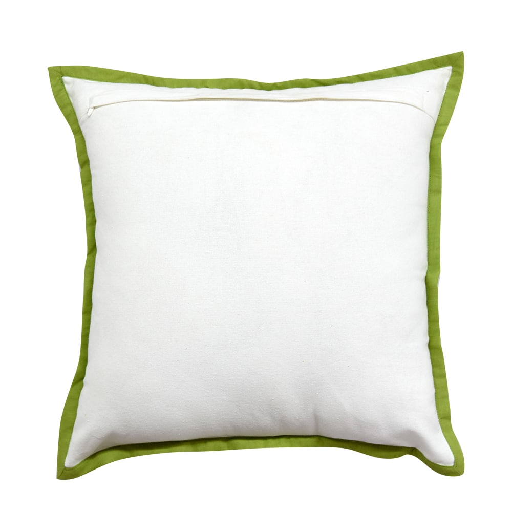Sadyaska plash Dotted Lime Green 16"X16" Geometric Pattern Cotton Cushion Pillow Case… 1 Pcs Cushion Cover