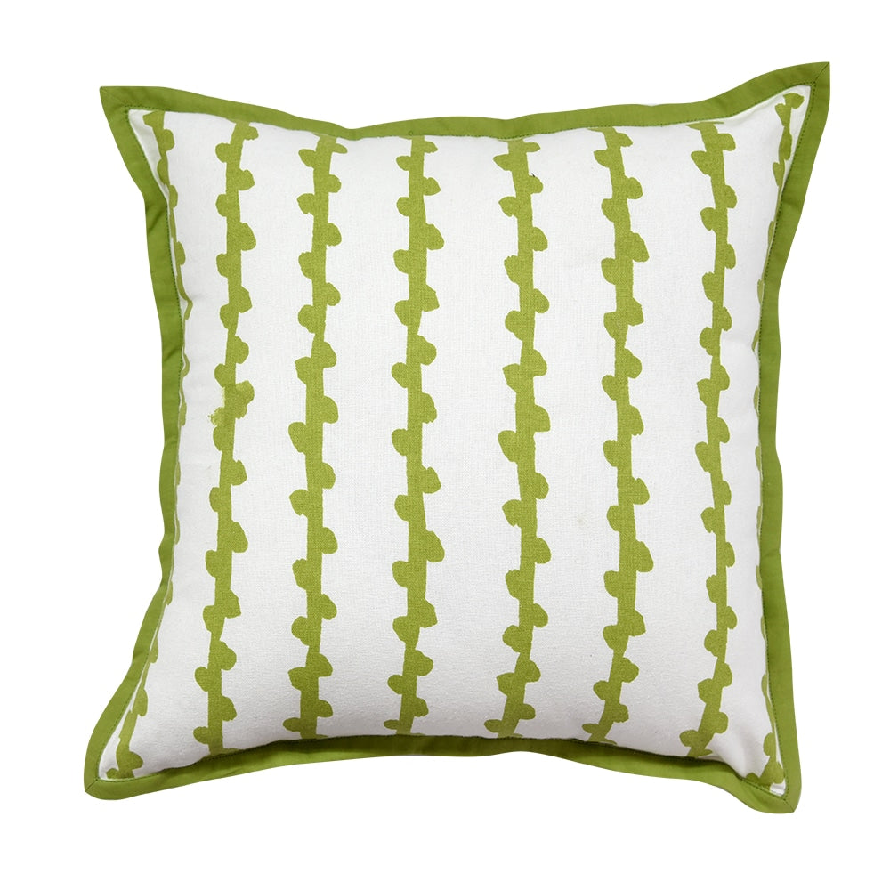 Sadyaska Channel Dotted 16"X16" Lime Green Cotton Cushion Case Use For Garden, Outdoor, Living Room, Office, Decorative Cushion Pillow Cover… 1 Pcs Cushion Cover