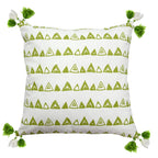Sadyaska Home Decor Patio & Garden Green Cotton 16x16 Geometric Pattern with Tassels Printed … 1 Pcs Cushion Cover