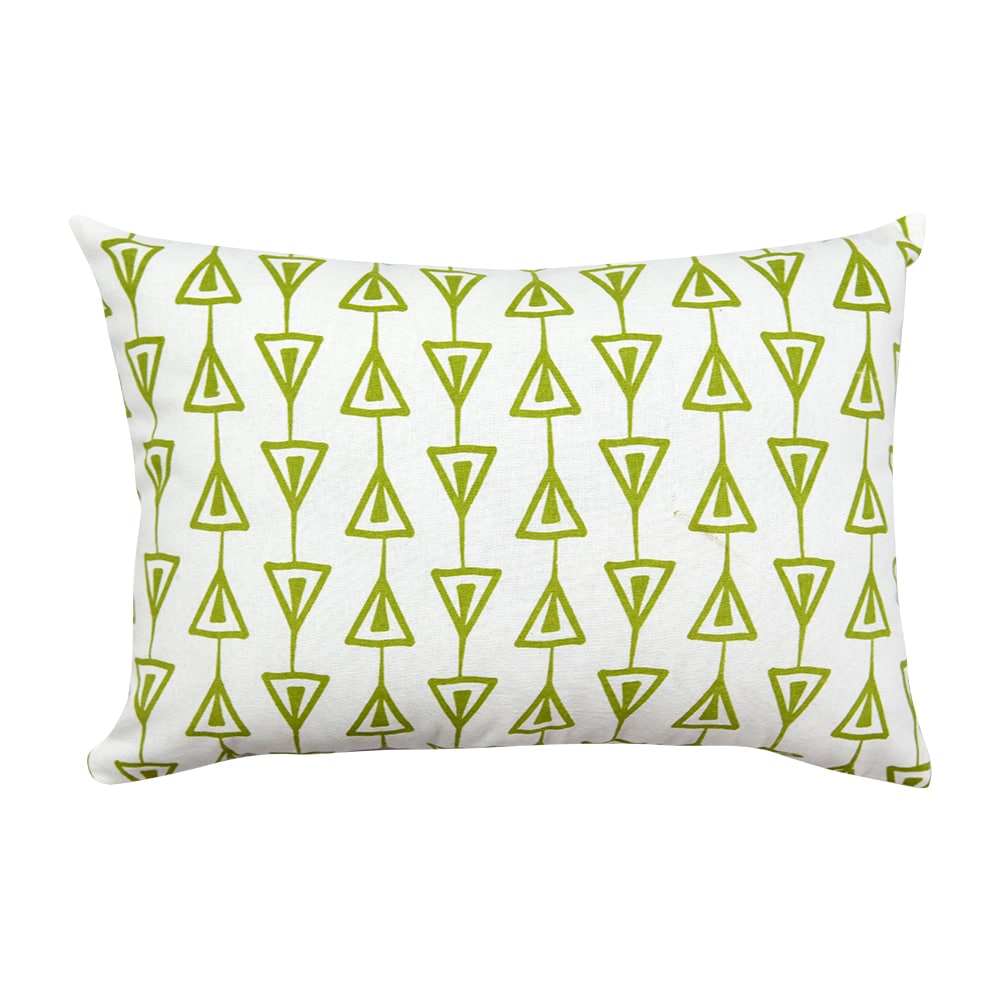 Sadyaska Home Decor Leashed Triangle Green Patio, Garden & Outdoor, Lme Green Cotton Cushion Case 12x18… 1 Pcs Cushion Cover