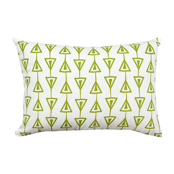 Sadyaska Home Decor Leashed Triangle Green Patio, Garden & Outdoor, Lme Green Cotton Cushion Case 12x18… 1 Pcs Cushion Cover