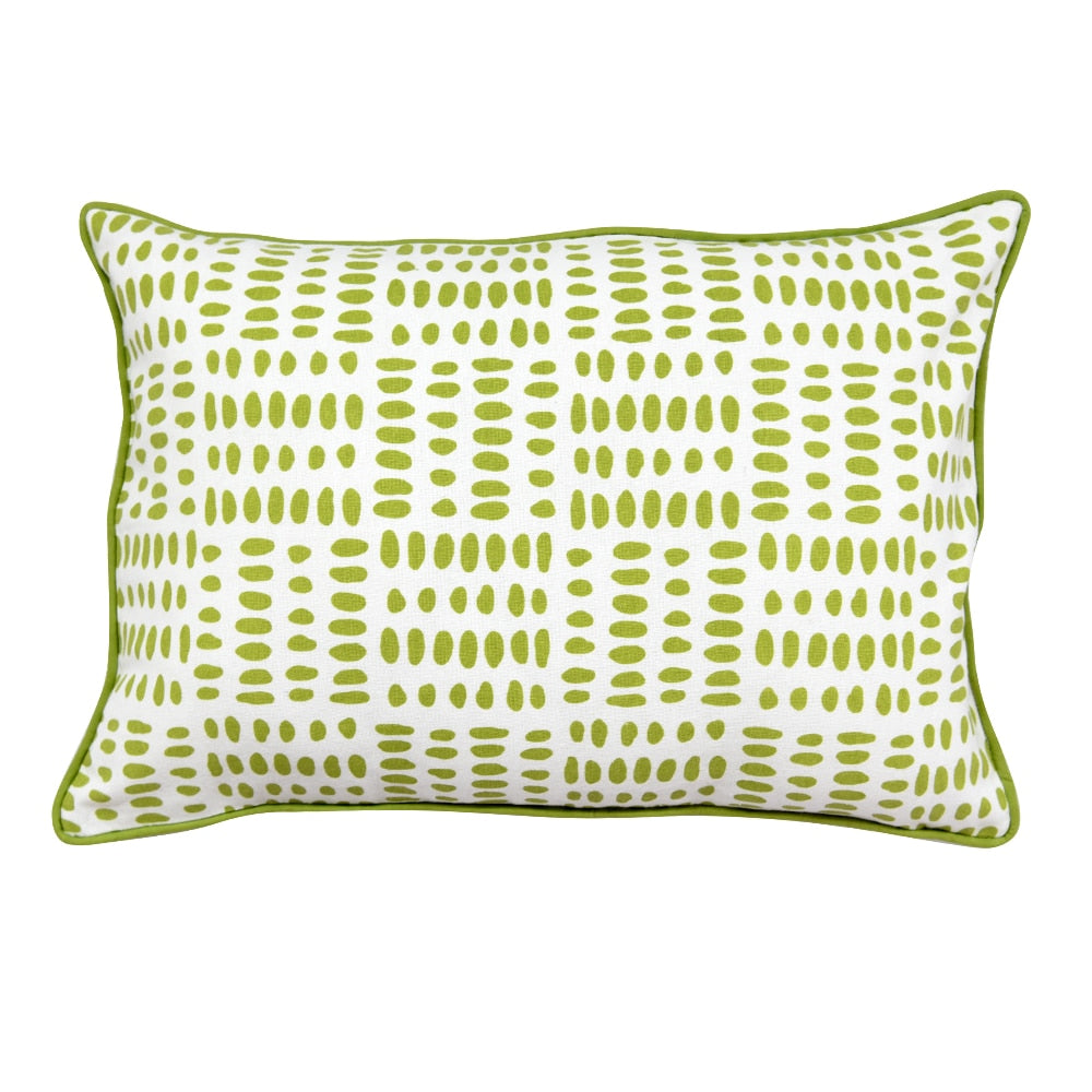 Sadyaska Home Decor Bespeckle Dotted Patio, Garden, Dot Cotton Casement Printed 12x18… 1 Pcs Cushion Cover