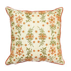Sadyaska Dupion Silk Floral Cushion Case Home Décor Patio Chair Sofa Hand Embroidered 16x16… 1 Pcs Cushion Cover