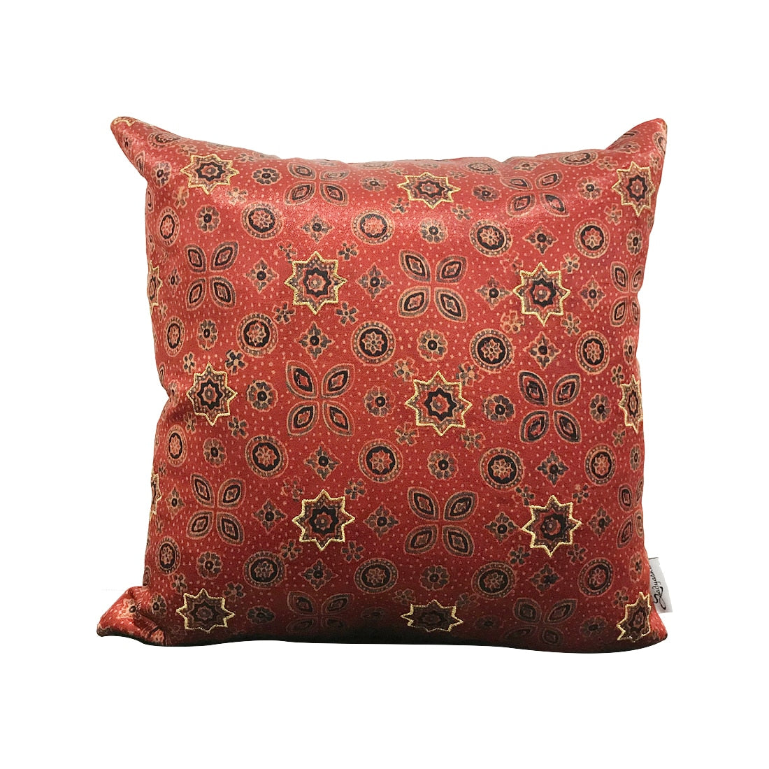 Sadyaska Star Ajrakh Print Maroon Pillow Sofa Mushroo Fabric 16x16… 1 Pcs Cushion Cover