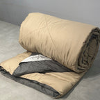 Sadyaska Sand and Dark Grey 1000TC Cotton Rich Reversible Downfill 1 Pcs Quilt