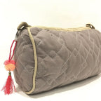 Sadyaska Cotton ed Beige Medium Size ed Wedding Jewelry Pouch / Cosmetic / Make Up Case Multifunction Storage 1 Pcs Quilt