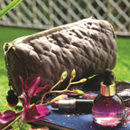 Sadyaska Cotton ed Beige Medium Size ed Wedding Jewelry Pouch / Cosmetic / Make Up Case Multifunction Storage 1 Pcs Quilt