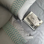 Sadyaska 1000TC Cotton Rich Chevron Dark Grey Syona Set 1 Pcs Bedsheet