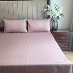 Sadyaska 1000TC Cotton Rich Chevron Old Rose Syona Set 1 Pcs Bedsheet