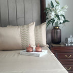 Sadyaska 1000TC Cotton Rich Chevron Sand Syona Set 1 Pcs Bedsheet