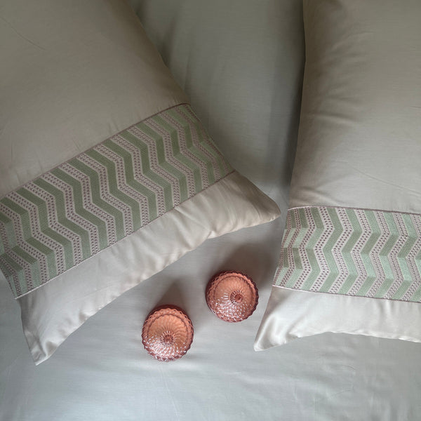Sadyaska 1000TC Cotton Rich Chevron Sand Syona Set 1 Pcs Bedsheet
