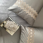 Sadyaska 1000TC Cotton Rich Diandra Dark Grey Syona Set 1 Pcs Bedsheet