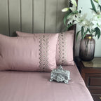 Sadyaska 1000TC Cotton Rich Diandra Old Rose Syona Set 1 Pcs Bedsheet