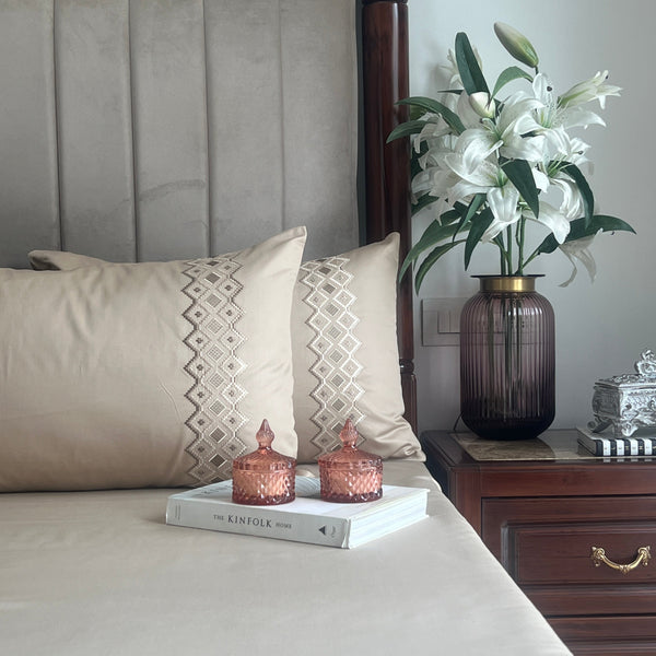 Sadyaska 1000TC Cotton Rich Diandra Sand Syona Set 1 Pcs Bedsheet