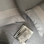 Sadyaska 1000TC Cotton Rich Lisse Dark Grey Syona Set 1 Pcs Bedsheet