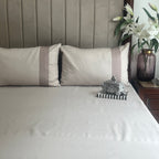 Sadyaska 1000TC Cotton Rich Lisse Ivory Syona Set 1 Pcs Bedsheet