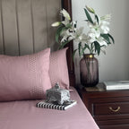 Sadyaska 1000TC Cotton Rich Lisse Old Rose Syona Set 1 Pcs Bedsheet