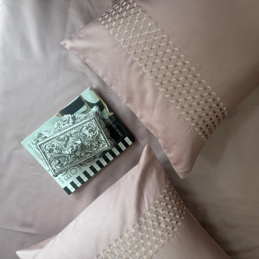 Sadyaska 1000TC Cotton Rich Lisse Old Rose Syona Set 1 Pcs Bedsheet
