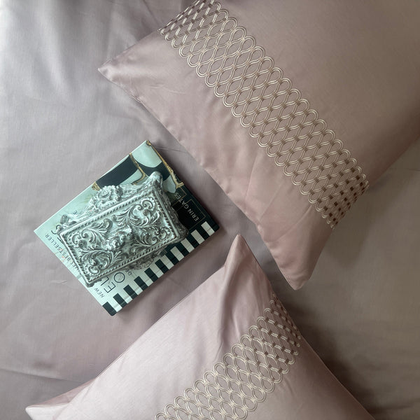 Sadyaska 1000TC Cotton Rich Lisse Old Rose Syona Set 1 Pcs Bedsheet