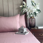Sadyaska 1000TC Cotton Rich Lisse Old Rose Syona Set 1 Pcs Bedsheet
