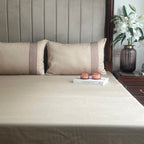 Sadyaska 1000TC Cotton Rich Lisse Sand Syona Set 1 Pcs Bedsheet