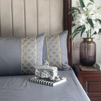 Sadyaska 1000TC Cotton Rich Maroc Dark Grey Syona Set 1 Pcs Bedsheet