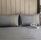 Sadyaska 1000TC Cotton Rich Maroc Dark Grey Syona Set 1 Pcs Bedsheet