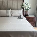 Sadyaska 1000TC Cotton Rich Maroc Ivory Syona Set 1 Pcs Bedsheet