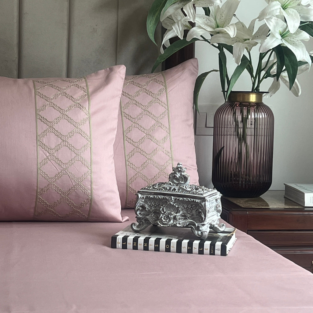 Sadyaska 1000TC Cotton Rich Maroc Old Rose Syona Set 1 Pcs Bedsheet