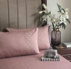 Sadyaska 1000TC Cotton Rich Maroc Old Rose Syona Set 1 Pcs Bedsheet