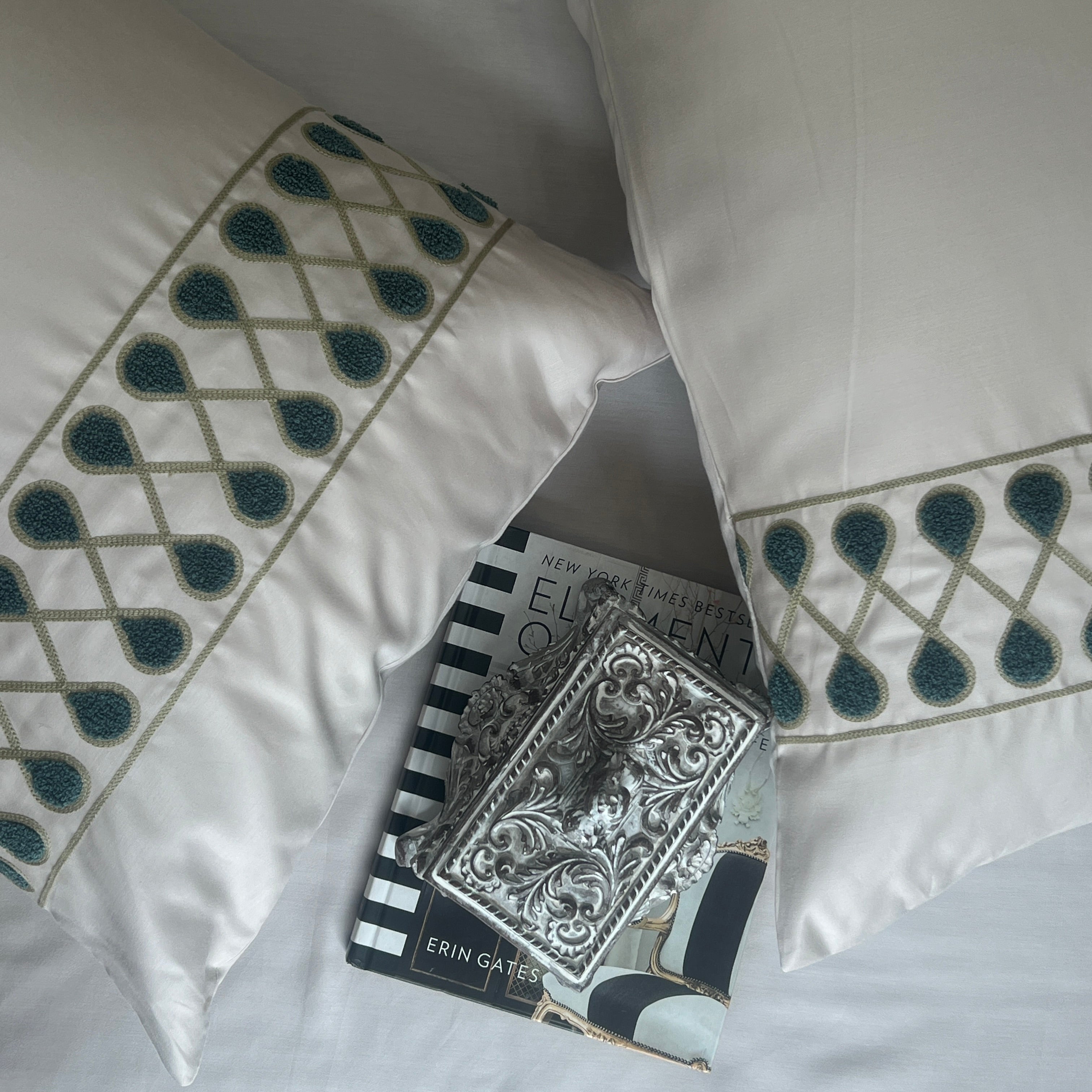 Sadyaska 1000TC Cotton Rich Zenith Ivory Syona Set 1 Pcs Bedsheet