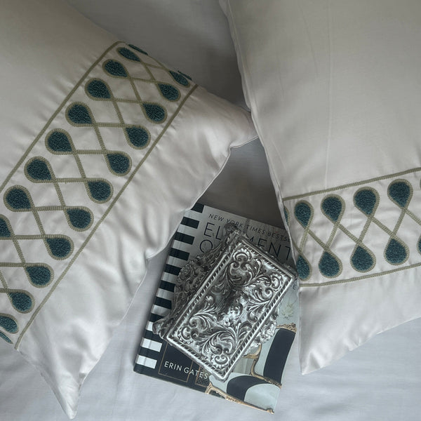Sadyaska 1000TC Cotton Rich Zenith Ivory Syona Set 1 Pcs Bedsheet