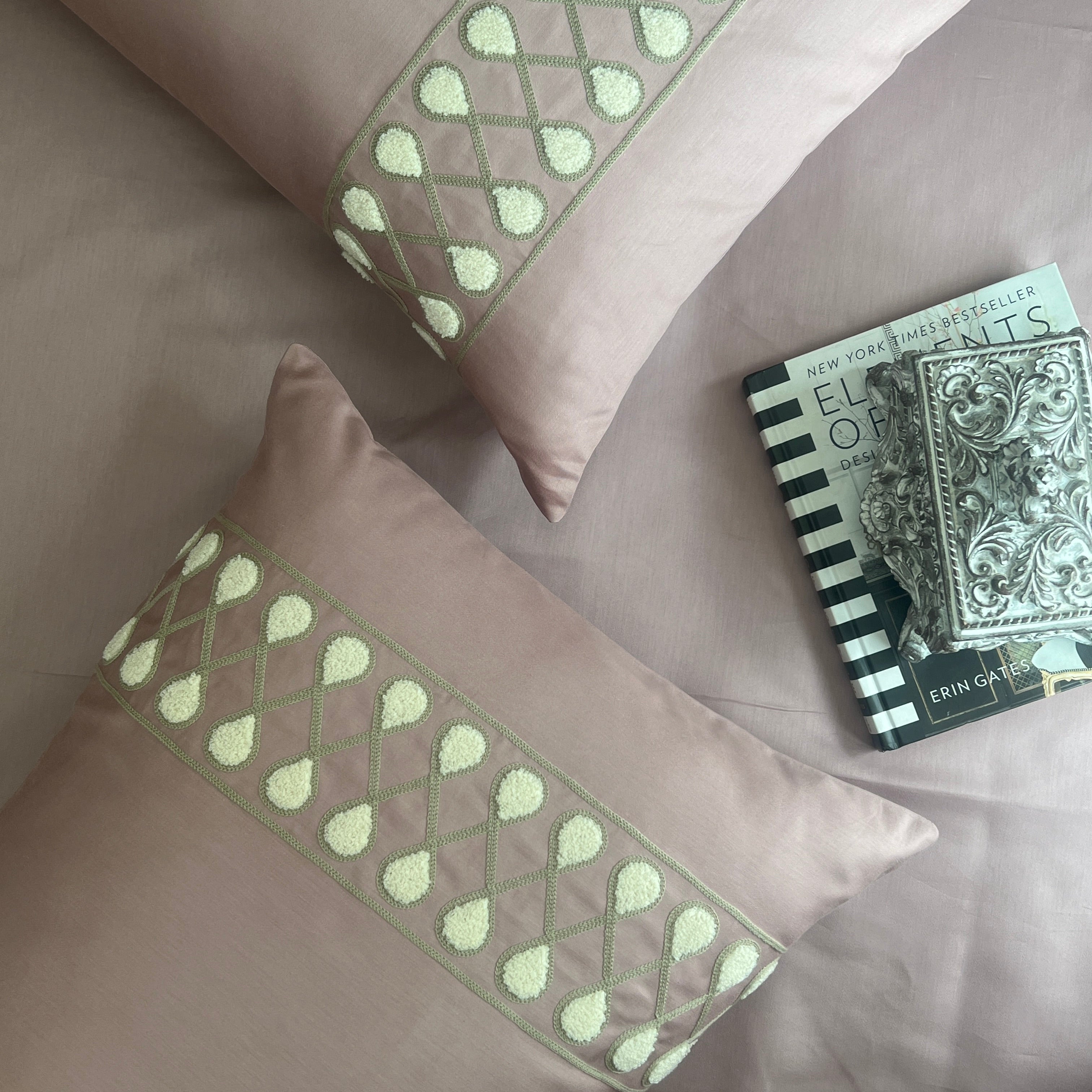 Sadyaska 1000TC Cotton Rich Zenith Old Rose Syona Set 1 Pcs Bedsheet