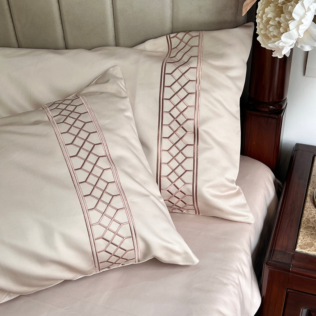 Sadyaska 1000TC Zigzag Buff Egyptian Cotton Set 1 Pcs Bedsheet