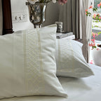 Sadyaska 1000TC Zigzag Snow White Egyptian Cotton Set 1 Pcs Bedsheet