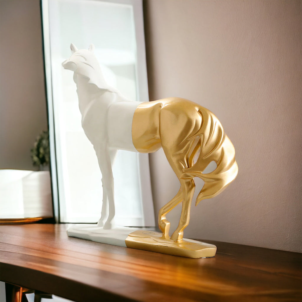 Sadyaska Cavallo Horse White and Gold 1 Pcs Product