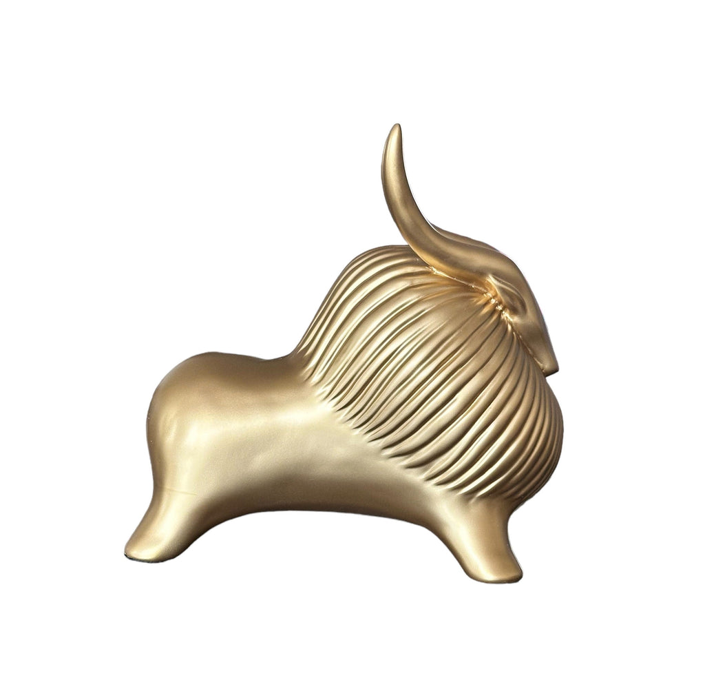 Sadyaska Golden Horned Yak Table Accent 1 Pcs Product