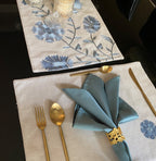 Sadyaska Floral Grey Set 13 Pcs Table Linen
