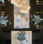 Sadyaska Floral Grey Set 13 Pcs Table Linen