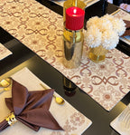 Sadyaska Geo Beige Set 13 Pcs Table Linen