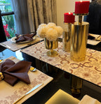 Sadyaska Geo Beige Set 13 Pcs Table Linen