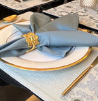 Sadyaska Geo Sage Green Set 13 Pcs Table Linen