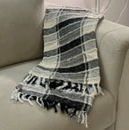 Sadyaska Grey Woven with Tassels 1 Pcs Throw